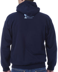 Men's Recycled Hoodie - Navy Blue Pullover - Blue Stem