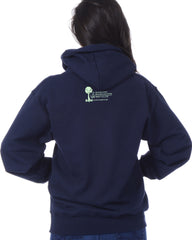 Women's Recycled Hoodie - Navy Blue Pullover - Whale Tail