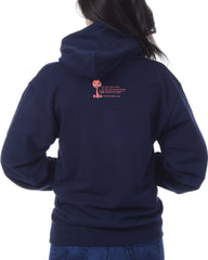Women's Recycled Hoodie - Navy Blue Pullover - Coral Shark