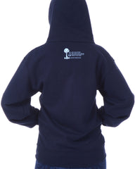 Women's Recycled Hoodie - Navy Blue Zip